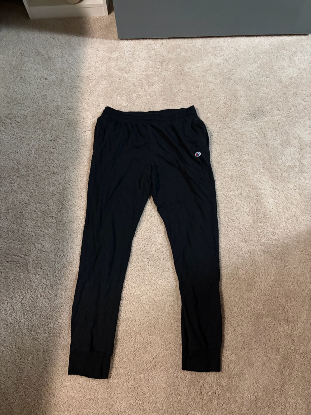 Champion Kids Black Jogger Pants with Small Logo